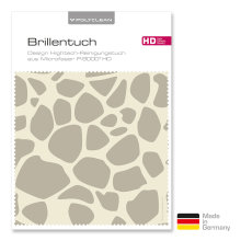 Brillenputztuch mit Giraffenmuster beige