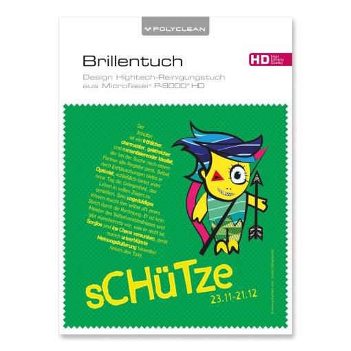 Brillentücher mit Designmotiv Sternzeichen Fancy Schütze