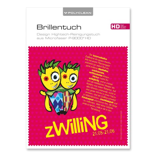 Brillentücher mit Designmotiv Sternzeichen Fancy Zwilling