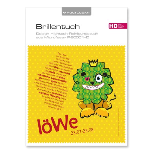 Brillentücher mit Designmotiv Sternzeichen Fancy Löwe