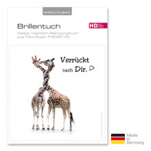 Brillenputztuch mit Designmotiv Tiere Giraffe