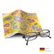 Brillenputztuch mit Designmotiv Paisley rot