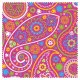 Brillenputztuch mit Designmotiv Paisley rot