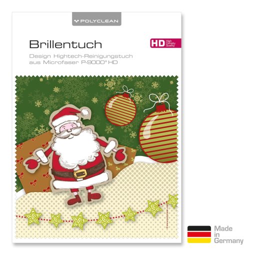 Brillentücher mit Designmotiv Weihnachten Weihnachtsmann